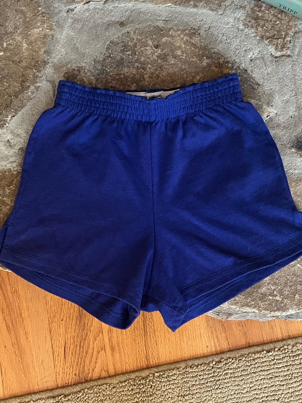 Comfy Blue Knit Gym Shorts